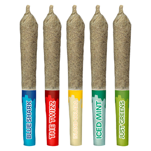 Sticky Greens - Five Of Diamonds - Liquid Diamond Double Infused Pre-Roll - Hybrid - 5x0.5g